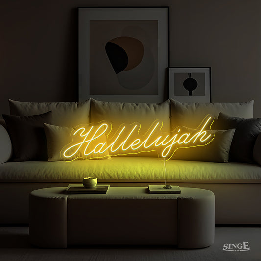 Hallelujah shines beautifully at night