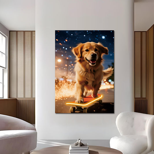 singeee skating board dog series 4 noen poster living room 3