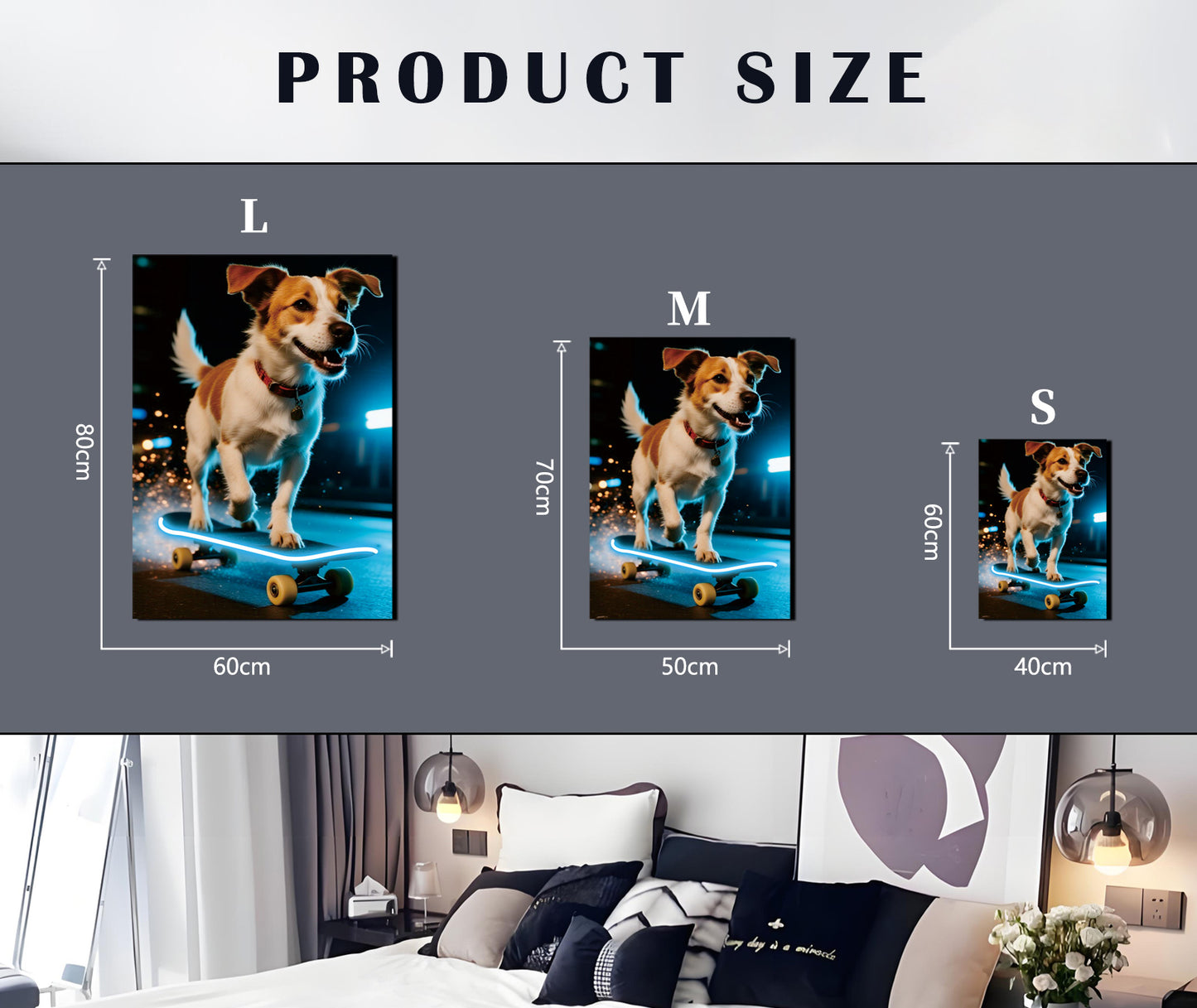 singeee skating board dog series 3 noen poster size refer