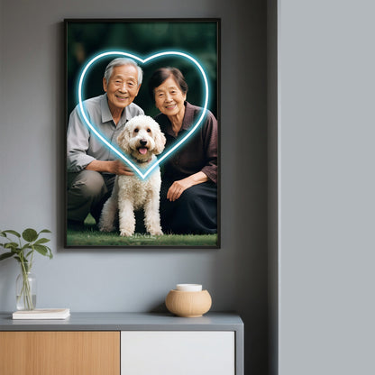 Singeee custom neon poster love neon sign for family in bright living room