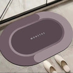 Oval Diatomaceous Earth Bath Mat | Soft, Quick-Dry & Non-Slip Bathroom Rug
