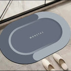 Oval Diatomaceous Earth Bath Mat | Soft, Quick-Dry & Non-Slip Bathroom Rug