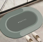 Oval Diatomaceous Earth Bath Mat | Soft, Quick-Dry & Non-Slip Bathroom Rug