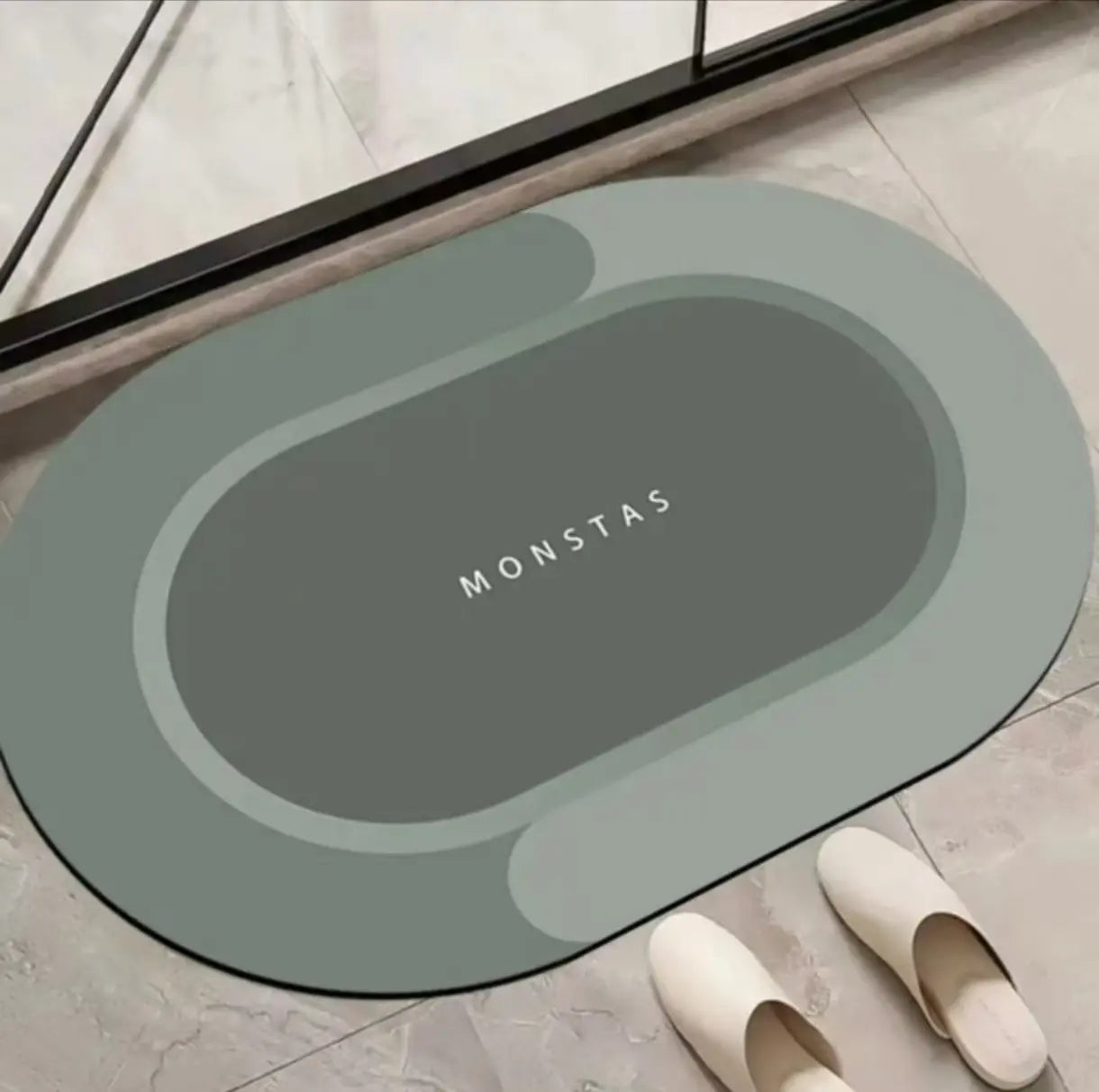Oval Diatomaceous Earth Bath Mat | Soft, Quick-Dry & Non-Slip Bathroom Rug