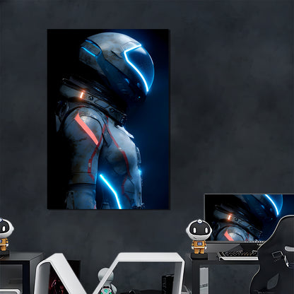 Singeee blue Astronauts neon poster and neon sign in gaming room 1