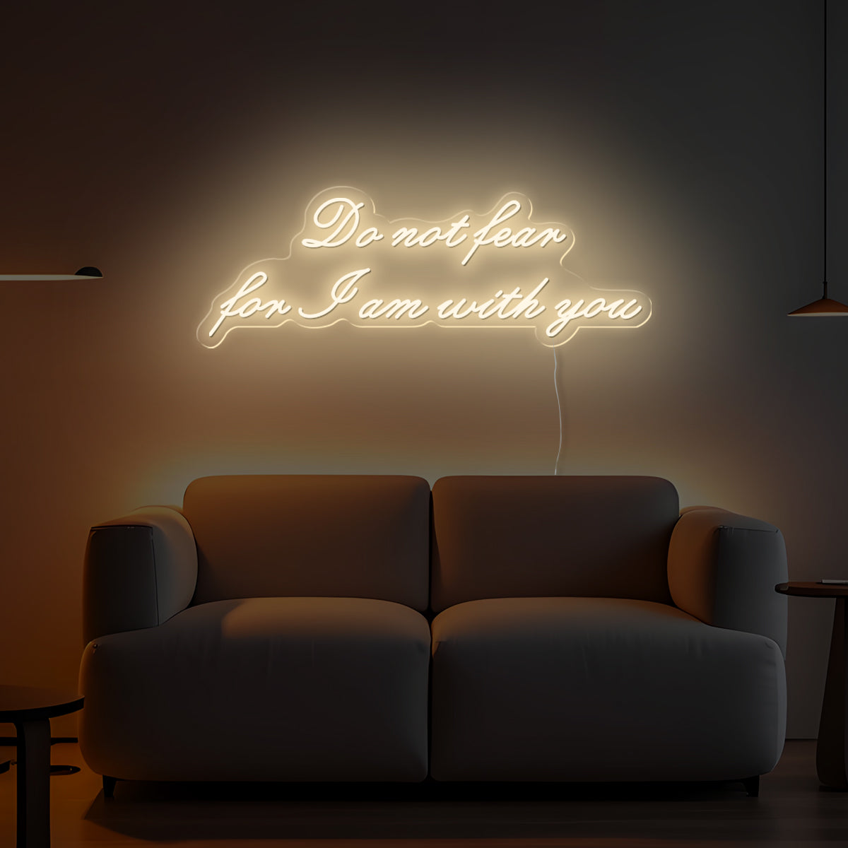 Do not fear I am with you led neon sign light up in the dark
