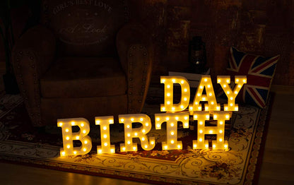 LED Mini Acrylic Letters Birthday