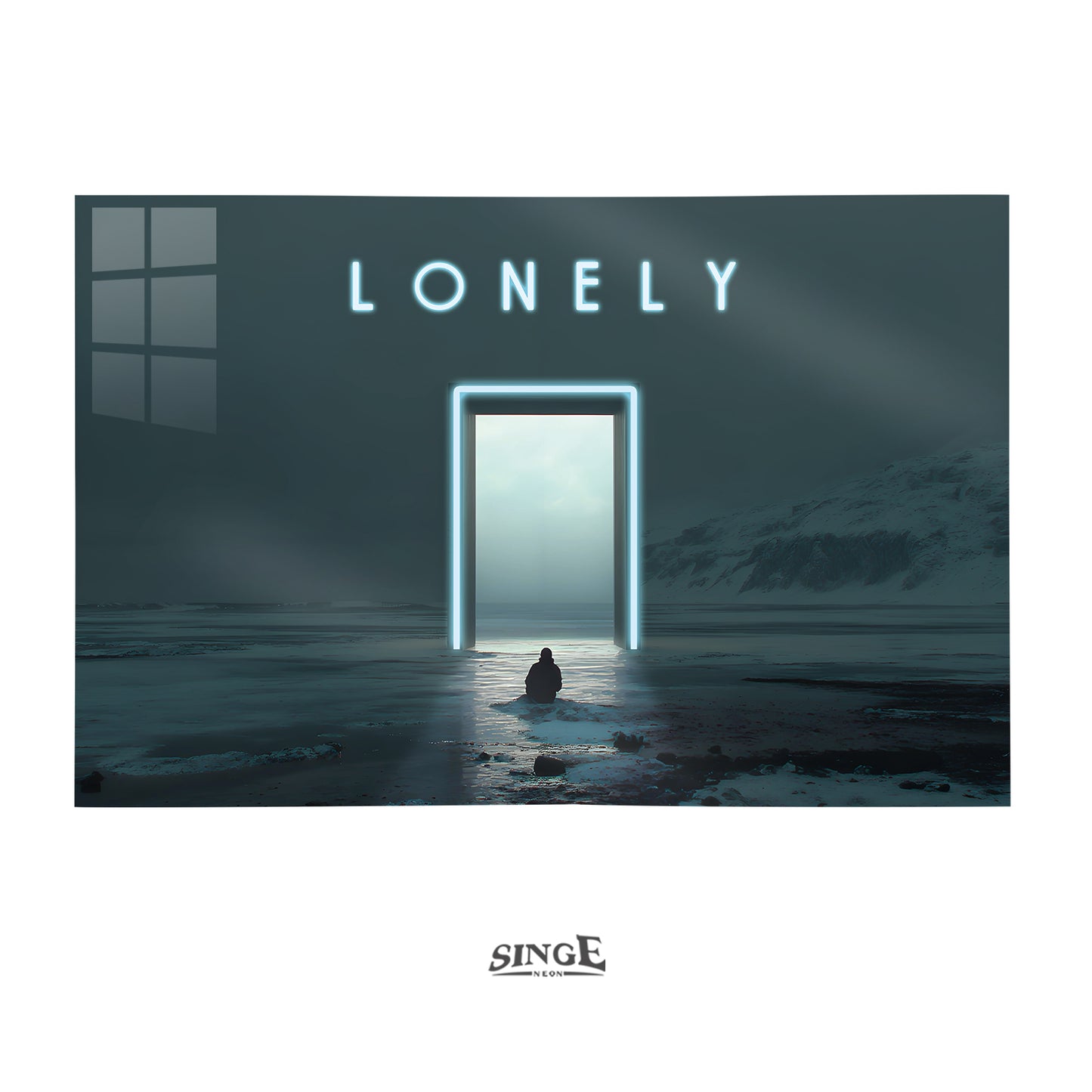 lonely neon sign for room decoration