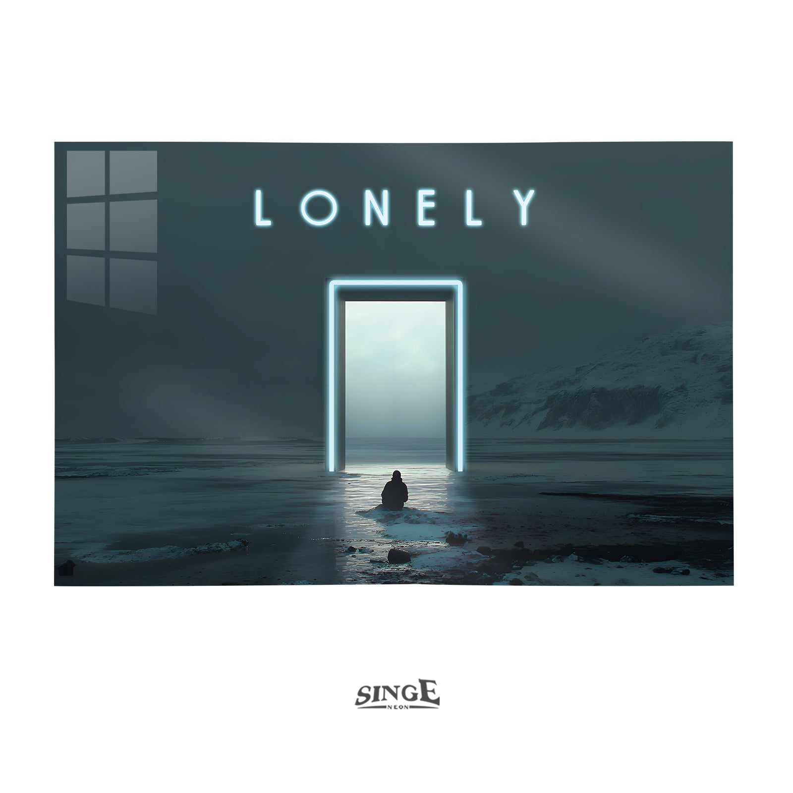 lonely neon sign for room decoration