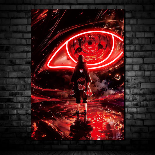 singeee naruto itachi neon poster and neon sign