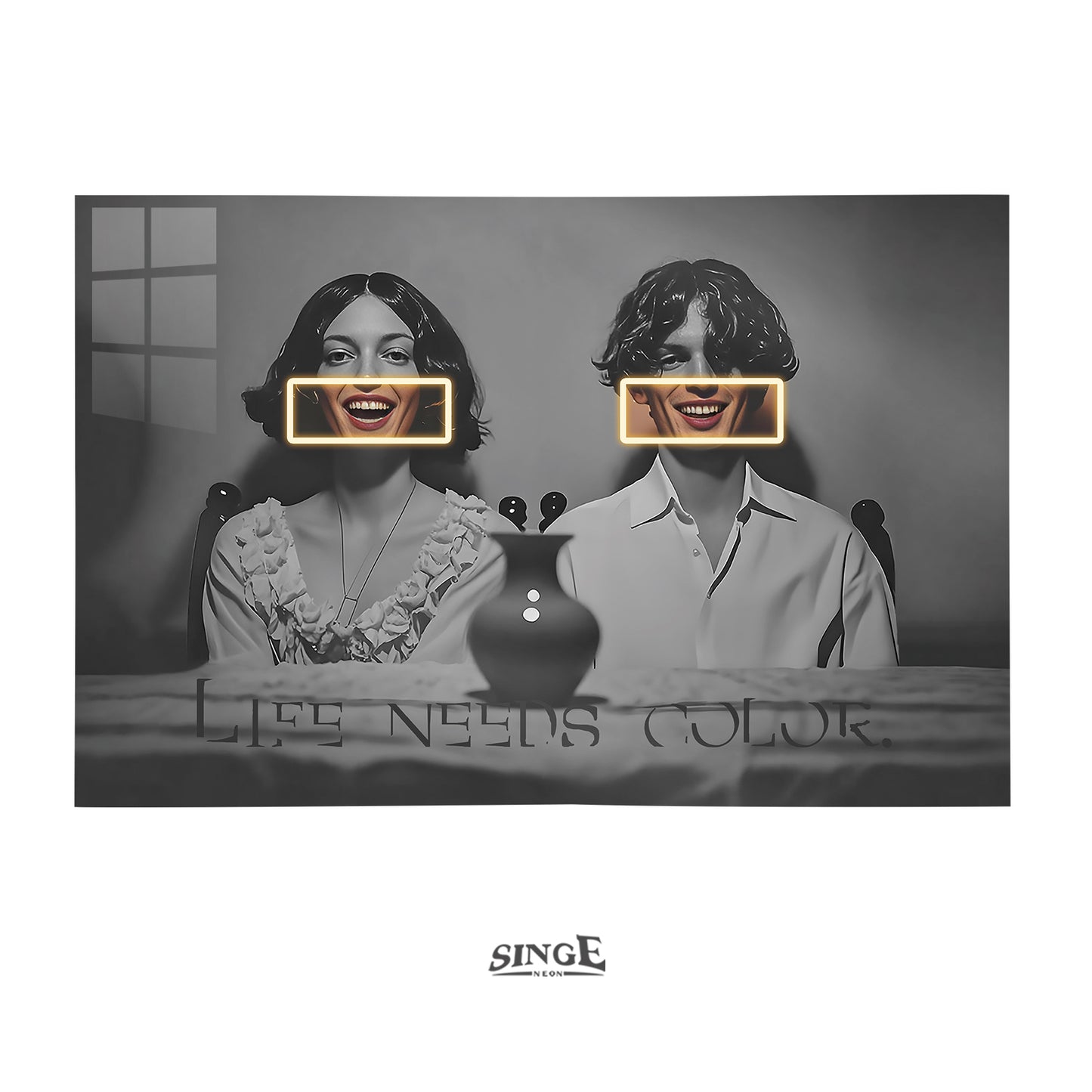 Singeee "Life Needs Color" LED Art Neon Sign | Neon Poster  2