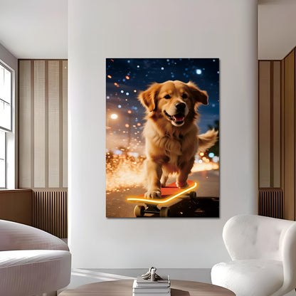 singeee skating board dog series 4 noen poster living room 3