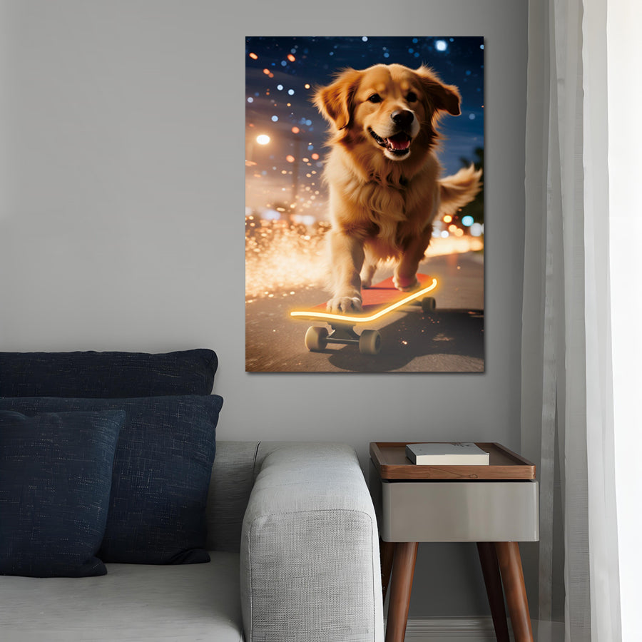 singeee skating board dog series 4 noen poster living room 