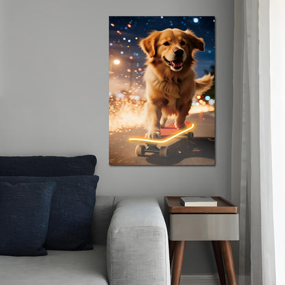 singeee skating board dog series 4 noen poster living room 