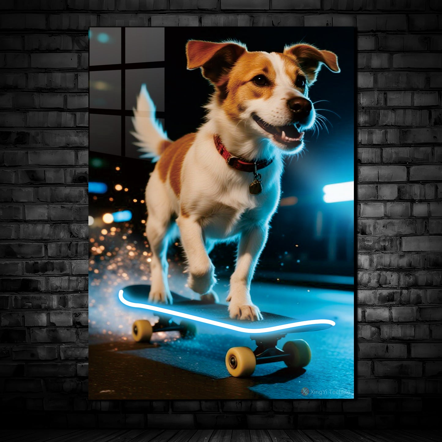 singeee skating board dog series 3 noen poster