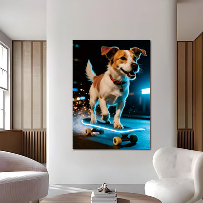 singeee skating board dog series 3 noen poster living room 3