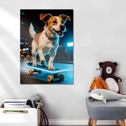 singeee skating board dog series 3 noen poster living room 2