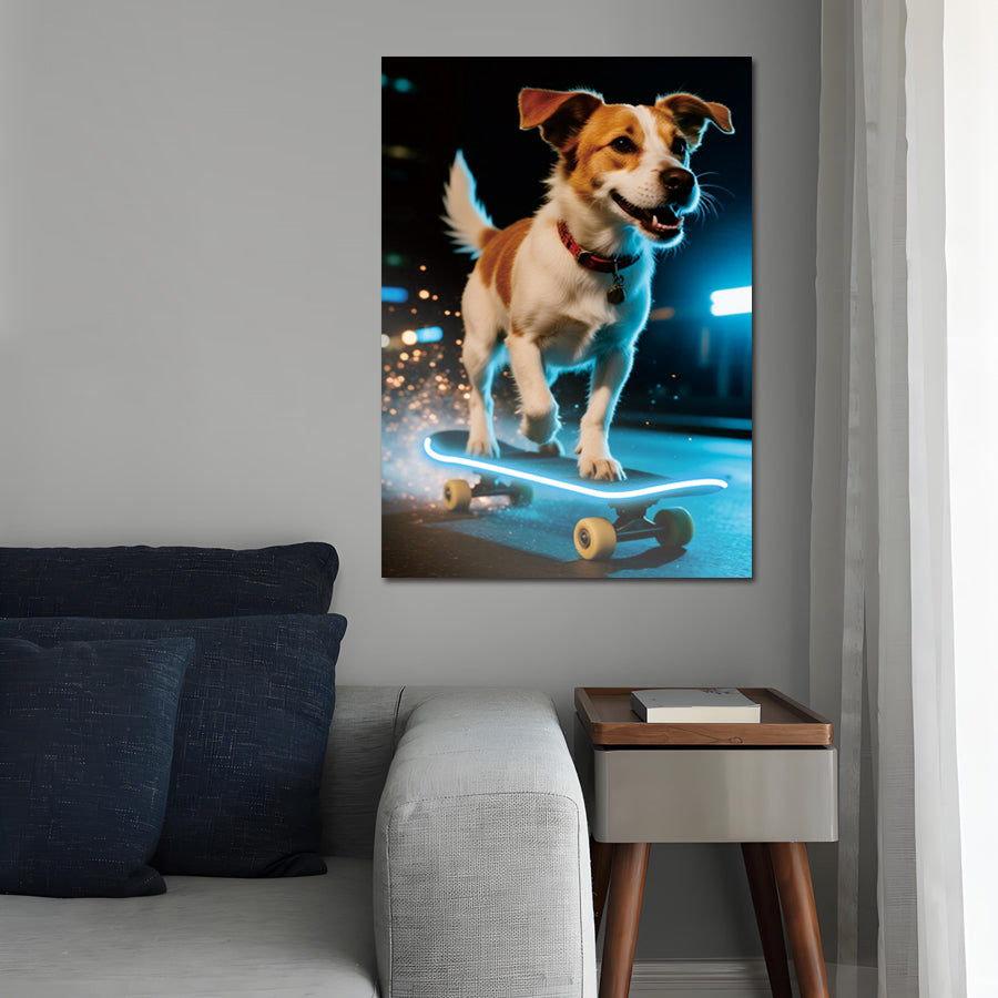 singeee skating board dog series 3 noen poster living room 1
