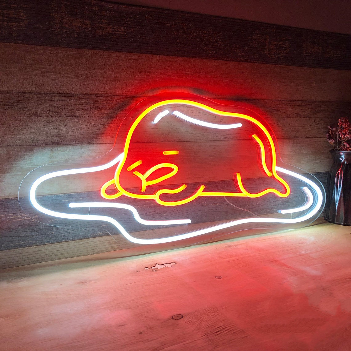 Snoozing omelette Snoozing Dog custom neon sign for home decor