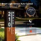 Solar Custom LED House Number Address Column