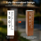 Solar Custom LED House Number Address Column