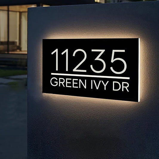 cold white led house address sign