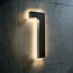 all-in-one wireless solar LED house number digits 1