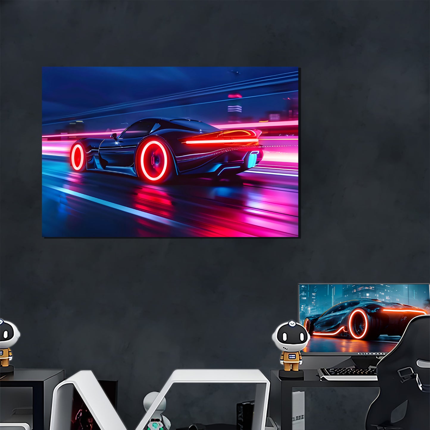 Singeee red speed Supercar LED Art Neon Sign Neon Poster in gaming room