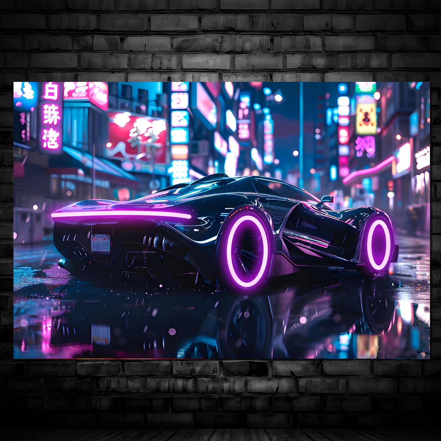 Singeee Cyber Supercar 02 LED Art Neon Sign Neon Poster