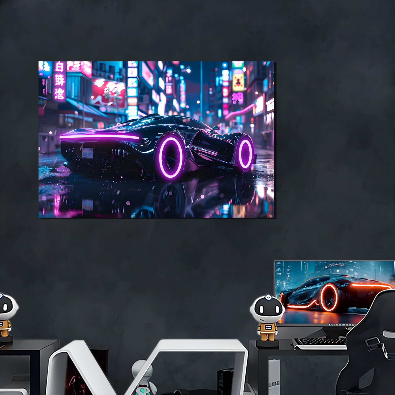 Singeee Cyber Supercar 02 LED Art Neon Sign Neon Poster in game room