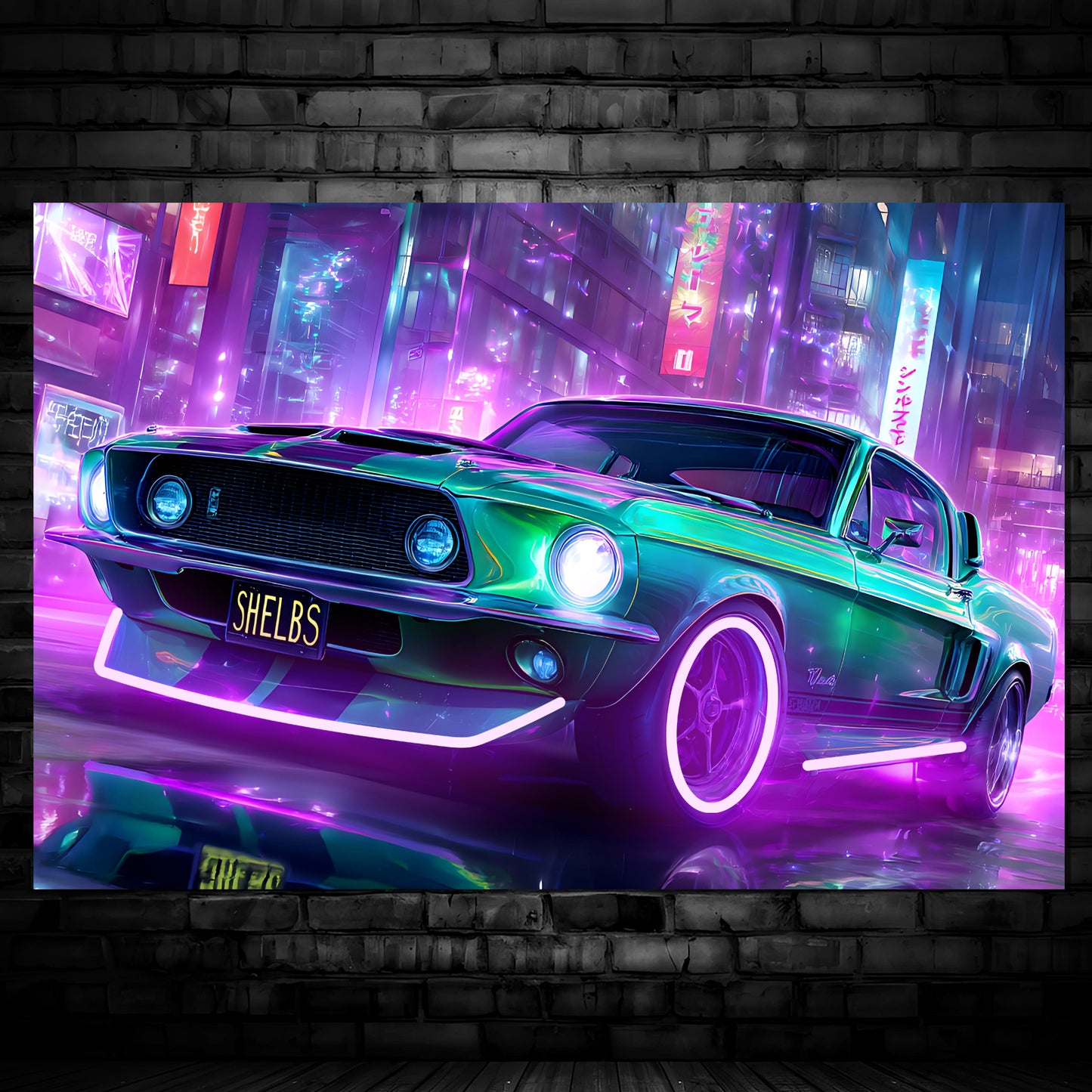 Singeee Green Cyber Dodge LED Art Neon poster Neon Sign in bed room