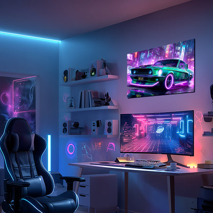 Singeee Green Cyber Dodge LED Art Neon poster Neon Sign in bed room