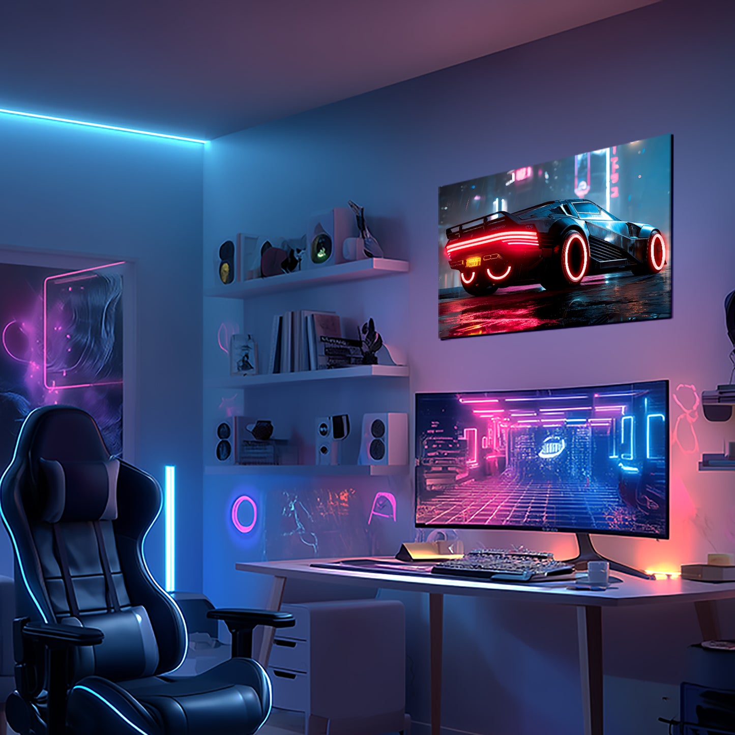 Cyberpunk Car 1 LED Art Neon Sign Neon Poster in game house