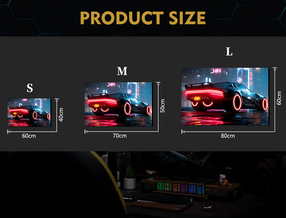 Cyberpunk Car 1 LED Art Neon Sign Neon Poster size chart