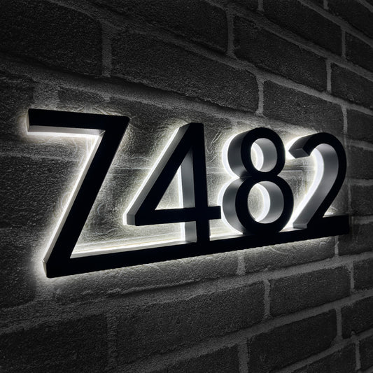 House Address House Numbers Solar Acrylic door sign