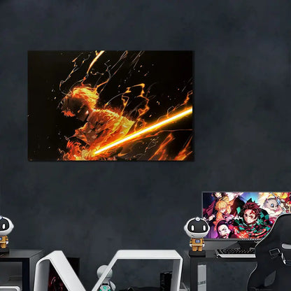Singeee Zenitsu demon slayer neon poster and neon sign sin gaming room