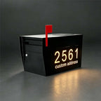 Singeee Glowbox Custom Modern Solar LED Address Mailbox