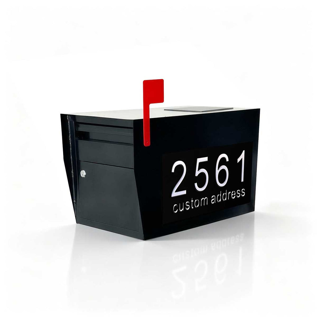 Singeee Glowbox Custom Modern Solar LED Address Mailbox