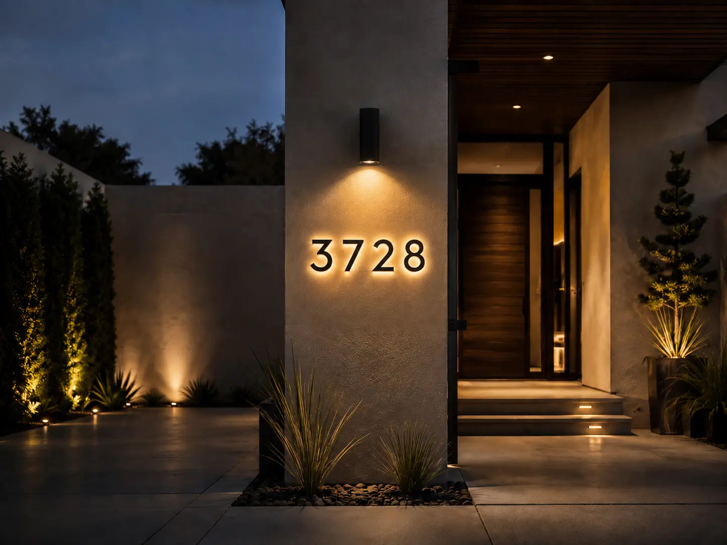 backlit led house number singeee sign 3728
