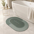 Oval Diatomaceous Earth Bath Mat | Soft, Quick-Dry & Non-Slip Bathroom Rug