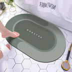 Oval Diatomaceous Earth Bath Mat | Soft, Quick-Dry & Non-Slip Bathroom Rug
