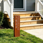 Solar Custom LED House Number Address Column