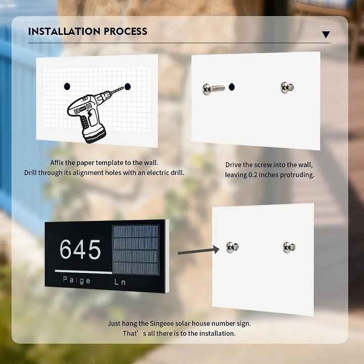 singeee-wireless-solar-led-address-sign-installtion-process