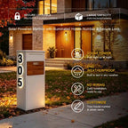 Custom Solar LED House Number Mailbox