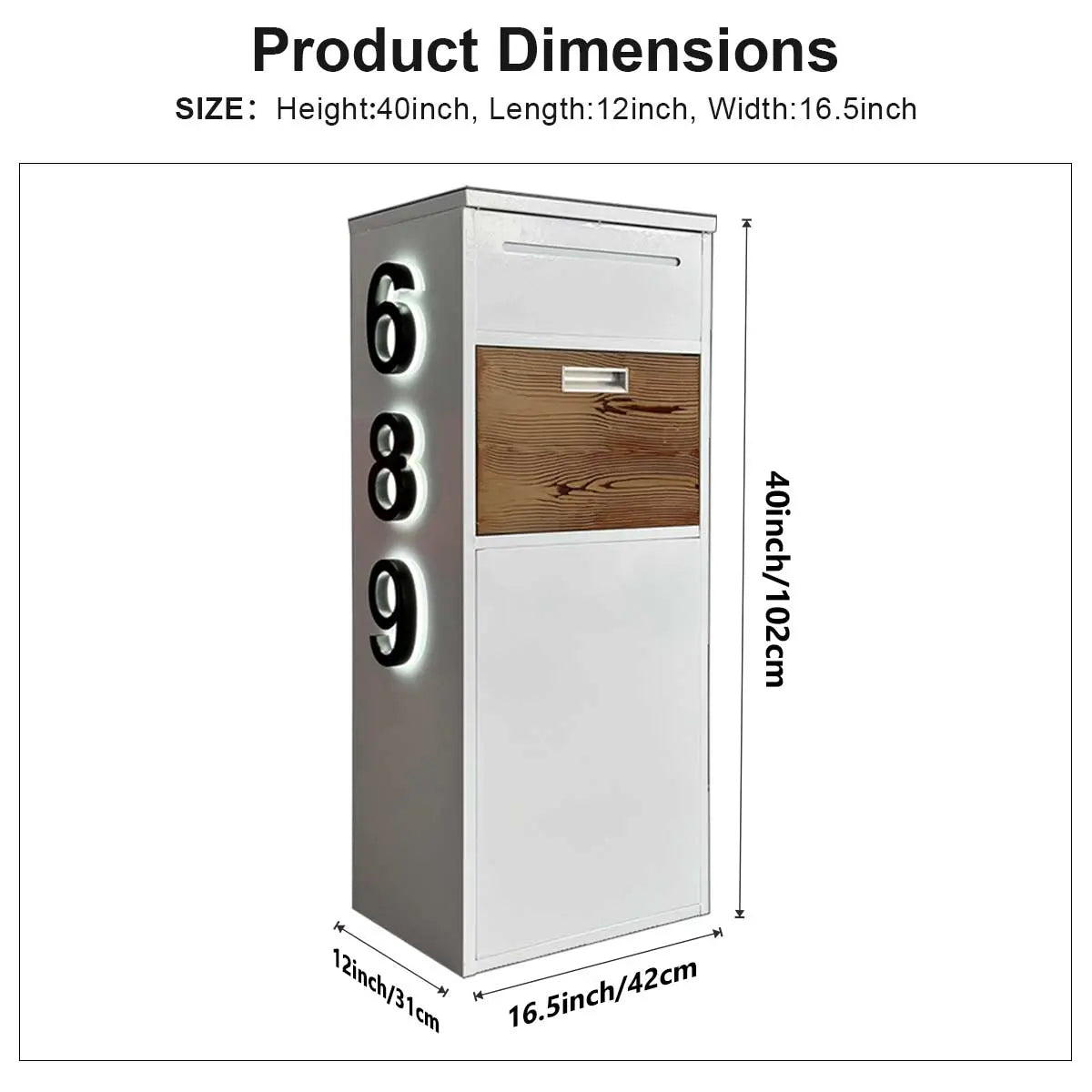 Custom Solar LED House Number Mailbox