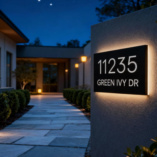 led address sign lights up at night