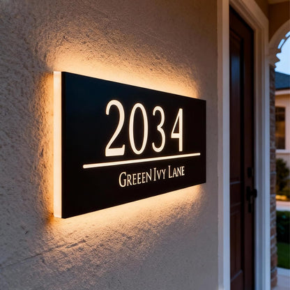 warm light led address sign