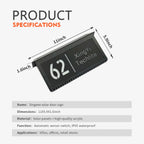 singeee wireless solar powed roof led address sign product specifications