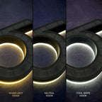 All-in-one solar LED house number with warm light, neutral white and cool white lighting options