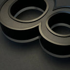Premium stainless steel solar house number with smooth acrylic backing detail